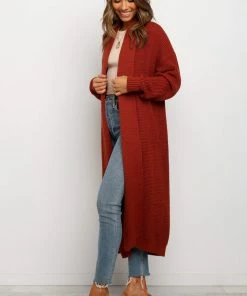 PUP3 Lagos Cardigan - Rust Clothing