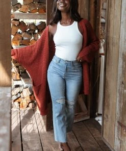 PUP49 Leyonie Cardigan - Rust Clothing