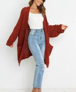 PUP49 Leyonie Cardigan - Rust Clothing
