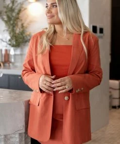 PUP4 Clothing Manhattan Blazer - Rust