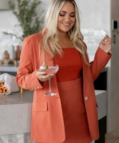 PUP4 Clothing Manhattan Blazer - Rust