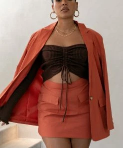 PUP4 Clothing Manhattan Blazer - Rust