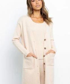 PUP4 Mickey Cardigan - Light Beige Clothing