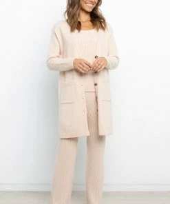 PUP4 Mickey Cardigan - Light Beige Clothing