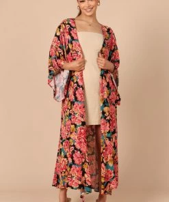 PUP49 Mishka Kimono - Teal Floral Bump Friendly