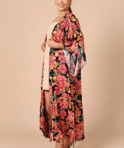 PUP49 Mishka Kimono - Teal Floral Bump Friendly