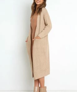 PUP30 Stace Cardigan - Camel Clothing