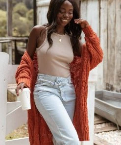 PUP4 Toledo Cardigan - Rust