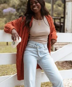 PUP4 Toledo Cardigan - Rust