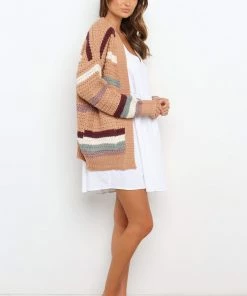 PUP52 Valrie Cardigan - Brown Stripe