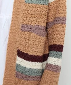 PUP52 Valrie Cardigan - Brown Stripe