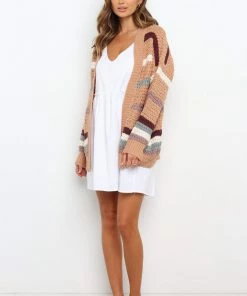 PUP52 Valrie Cardigan - Brown Stripe