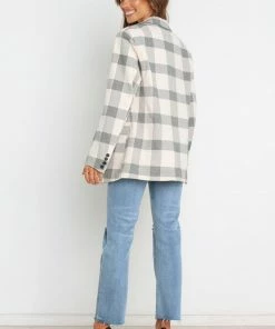 PUP4 Zara Blazer - Cream Check Clothing