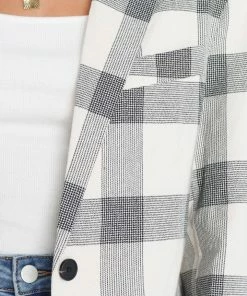 PUP4 Zara Blazer - Cream Check Clothing