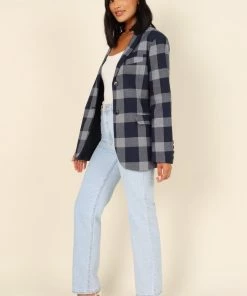 PUP4 Clothing Zara Blazer - Navy Check