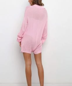 PUP3 Garfield Romper - Pink Clothing