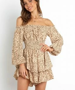 PUP44 Clothing Zanie Playsuit - Beige