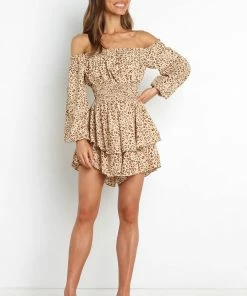 PUP44 Clothing Zanie Playsuit - Beige