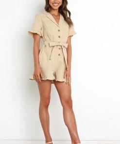 PUP8 Arlo Playsuit - Beige Clothing