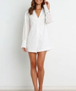 PUP14 For The Bride Becky Playsuit - White