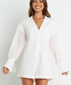 PUP14 For The Bride Becky Playsuit - White