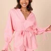 PUP56 Dooley Long Sleeve Romper - Pink