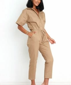 PUP55 Jourdan Jumpsuit - Tan Clothing