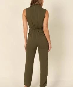 PUP3 Clothing Kayne Sleeveless Jumpsuit - Olive