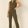 PUP3 Clothing Kayne Sleeveless Jumpsuit - Olive