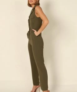 PUP3 Clothing Kayne Sleeveless Jumpsuit - Olive