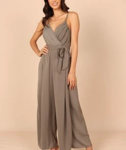 PUP44 Laroy Wide Leg Split Jumpsuit - Olive