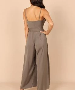 PUP44 Laroy Wide Leg Split Jumpsuit - Olive
