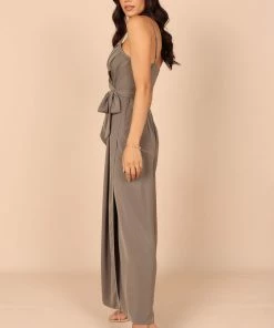 PUP44 Laroy Wide Leg Split Jumpsuit - Olive