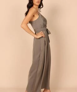 PUP44 Laroy Wide Leg Split Jumpsuit - Olive