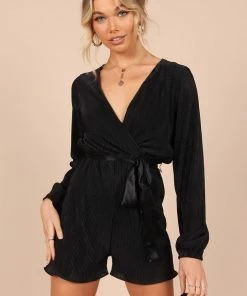 PUP51 Clothing Minelli Pleated Romper - Black