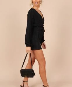 PUP51 Clothing Minelli Pleated Romper - Black