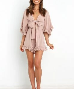 PUP58 Nia Romper - Beige Clothing