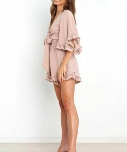 PUP58 Nia Romper - Beige Clothing