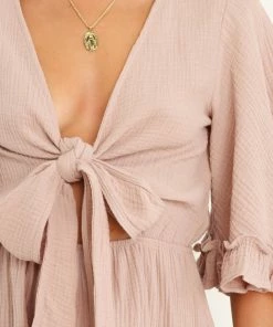 PUP58 Nia Romper - Beige Clothing