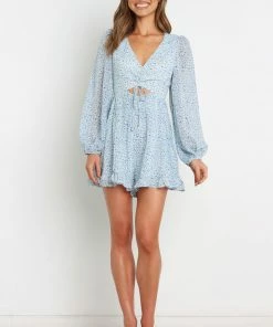 PUP58 Clothing Numu Playsuit - Blue Floral