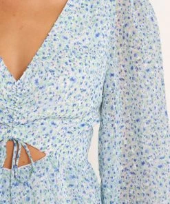 PUP58 Clothing Numu Playsuit - Blue Floral
