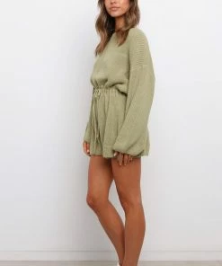 PUP6 Saige Romper - Olive Clothing