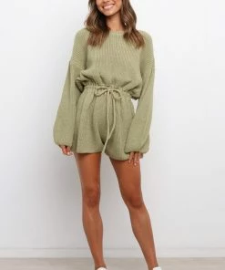PUP6 Saige Romper - Olive Clothing
