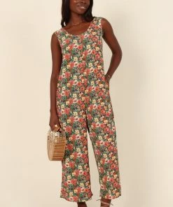 PUP3 Surreal Jumpsuit - Orange Floral