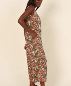 PUP3 Surreal Jumpsuit - Orange Floral