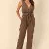 PUP66 Tilly Belted Jumpsuit - Olive Clothing