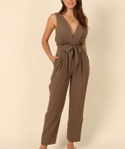 PUP66 Tilly Belted Jumpsuit - Olive Clothing