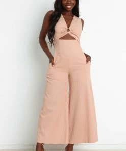 PUP3 Waylon Jumpsuit - Beige Clothing