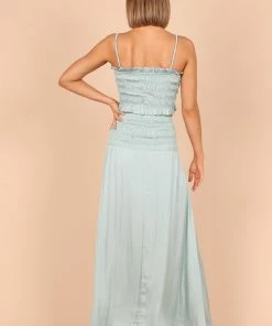 PUP66 Clover Shirred Two Piece Set - Blue Clothing