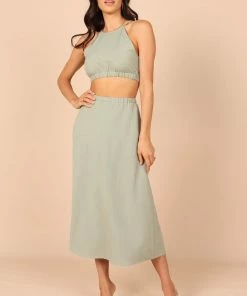 PUP65 Clothing Ellis Cut Out Dress - Sage